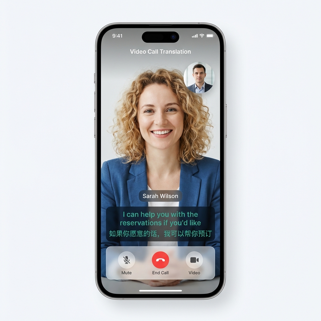 语音/视频通话与拍照翻译界面
